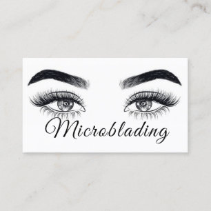 Moderne Microblading, Augenbrauen, Permanent Make- Visitenkarte