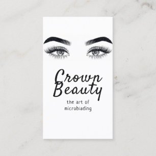 Moderne Microblading, Augenbrauen, Permanent Make- Visitenkarte