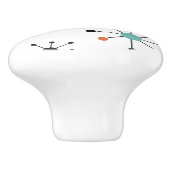 Moderne Mid Century Retro Atomare Abstraktion Keramikknauf (Seitenansicht)