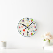 Moderne Mid Century Style Wall Runde Wanduhr (Zuhause)