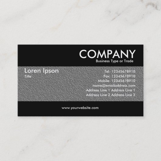 Moderne - Mid Gray Embossed Texture Visitenkarte (Vorderseite)