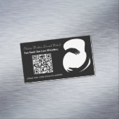 Moderne Midfrau Doula Maternity Black QR Code Magnetische Visitenkarte (Beispiel)
