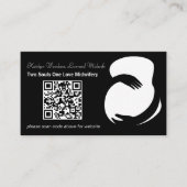 Moderne Midfrau Doula Maternity Black QR Code Visitenkarte (Vorderseite)
