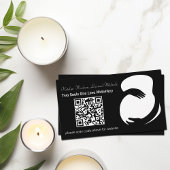 Moderne Midfrau Doula Maternity Black QR Code Visitenkarte