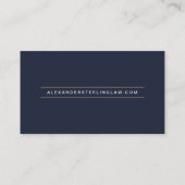 Moderne Midnight Navy Gold QR Code Professional Visitenkarte (Rückseite)