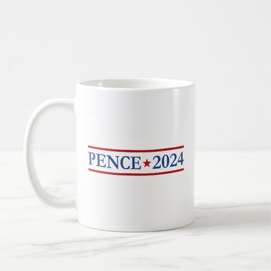 Moderne Mike Pence 2024 US-Präsident Kaffeetasse (Links)