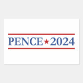 Moderne Mike Pence 2024 US-Präsident Rechteckiger Aufkleber (Vorderseite)