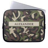 Moderne militärische Camouflage Green Brown person Laptopschutzhülle (Vorderseite)