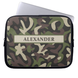 Moderne militärische Camouflage Green Brown person Laptopschutzhülle