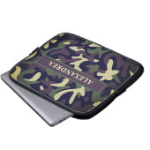 Moderne militärische Camouflage grüne Camouflage p Laptopschutzhülle (Vorne Knopf)