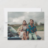 Moderne mimalistische Hochzeit Einladung (Rückseite)