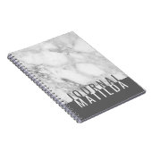 Moderne Mindest-Marmortypografie-Zeitschrift Notizblock (Rechte Seite)
