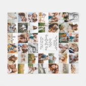 Moderne Mindest-Multi-Foto-Script-Fleece Fleecedecke (Vorderseite (Horizontal))