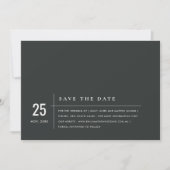 MODERNE MINDESTMUSTER, SCHWARZ UND WEISS SAVE THE DATE (Vorderseite)
