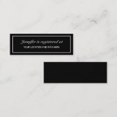 Moderne Mindestregistrierung von Brautpartys Mini Visitenkarte (Vorne/Hinten)