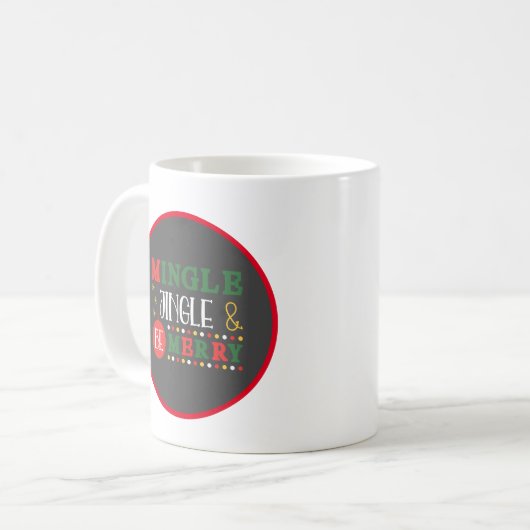 Moderne Mingle & Jingle Holiday Kaffeetasse (Vorderseite Links)