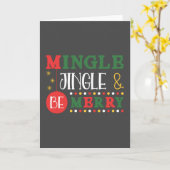 Moderne Mingle & Jingle Holiday Karte (Gelbe Blume)