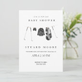 Moderne Mini-Golf-Babydusche Einladung (Stehend Vorderseite)