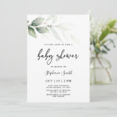 Moderne Mini-Kinderdusche für Grünpflanzen Einladung (Stehend Vorderseite)