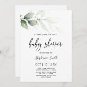 Moderne Mini-Kinderdusche für Grünpflanzen Einladung (Vorne/Hinten)