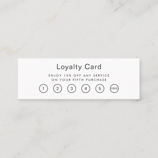 Moderne Mini QR Code Beautician Salon Loyalty Card Treuekarte (Vorderseite)