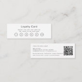 Moderne Mini QR Code Beautician Salon Loyalty Card Treuekarte (Vorne/Hinten)