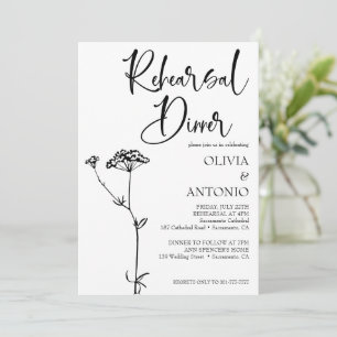 Moderne Minilist einfache Hochzeitsprobe  Einladung