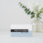 MODERNE MINIMABAND, einfach fett schwarz, blass Visitenkarte (Stehend Vorderseite)