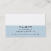 MODERNE MINIMABAND, einfach fett schwarz, blass Visitenkarte (Rückseite)