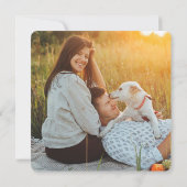 Moderne Minimal 2 Foto All-in-One QR UAWG Wedding Einladung (Rückseite)