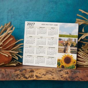 Moderne Minimal 3 Foto 2027 Kalender Beige Fotoplatte
