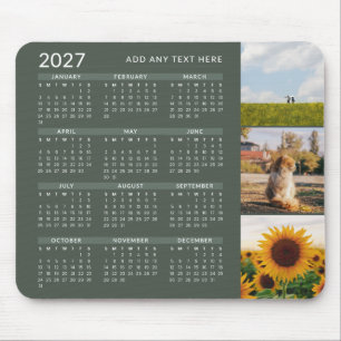 Moderne Minimal 3 Foto 2027 Kalender Salbeigrün Mousepad
