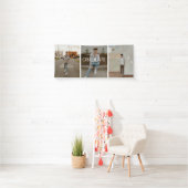 Moderne Minimal 3-Foto-Abschlussfeier Gratulatione Banner (Insitu)