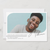 Moderne Minimal 4 Foto Abschluss Einladung (Vorderseite)