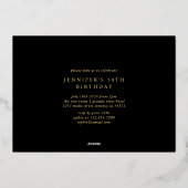 Moderne Minimal 50. Foto Geburtstagsparty Folieneinladung (Rückseite)