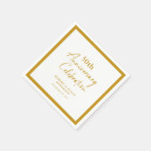 Moderne Minimal 50. Hochzeitstag Serviette (Ecke)