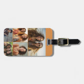 Moderne Minimal 5 FotoCollage mit Kontaktinformati Gepäckanhänger (Vorderseite horizontal)