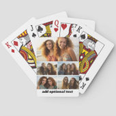 Moderne Minimal 5 FotoCollage mit Text Spielkarten (Rückseite)