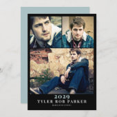 Moderne Minimal Abschluss 3 Foto Ankündigung (Vorne/Hinten)