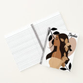 Moderne Minimal Abstract Boho Mädchen Benutzerdefi Notizblock (Innenseite)