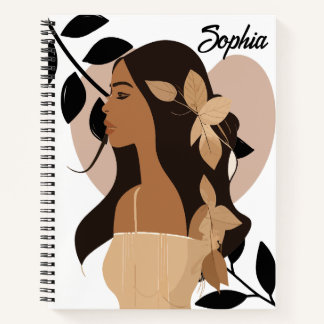 Moderne Minimal Abstract Boho Mädchen Benutzerdefi Notizblock