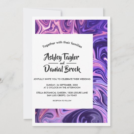 Moderne Minimal Abstrakt Galaxie Kunst, Dichtung u Einladung (Vorderseite)