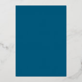Moderne Minimal Aquamarin 30 Script Geburtstag Folieneinladung (Rückseite)