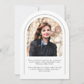 Moderne Minimal Arch 2 Foto Grad Ankündigung (Rückseite)