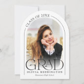 Moderne Minimal Arch 2 Foto Grad Ankündigung (Vorderseite)