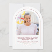 Moderne Minimal Arch 2 Foto Red Grad Ankündigung (Rückseite)