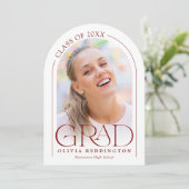 Moderne Minimal Arch 2 Foto Red Grad Ankündigung (Stehend Vorderseite)