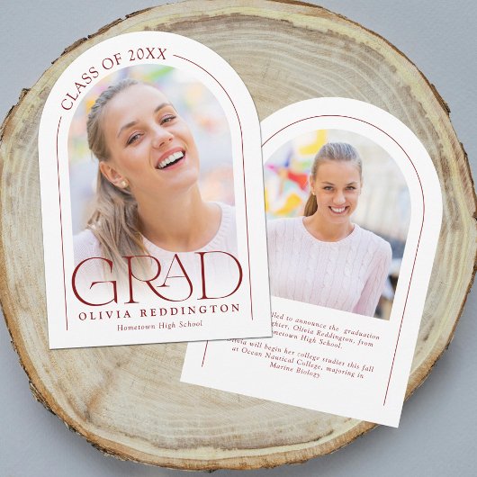 Moderne Minimal Arch 2 Foto Red Grad Ankündigung