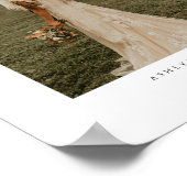 Moderne Minimal Arch Couple Foto Hochzeit Poster (Ecke)