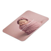 Moderne Minimal Baby Foto Geburtsankündigung Magnet (Linke Seite)